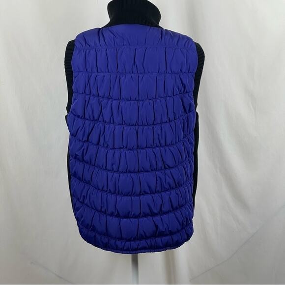 Calvin Klein Cobalt Blue & Black GorpCore Quilted Zippered Vest NWT Size L - Picture 4 of 12